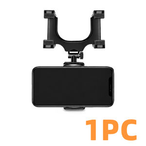Yitong 1PC Car Rearview Mirror Phone Mount Universal Adjustable Cell Phone Holder Anti Shake Clip Bracket for GPS Navigation