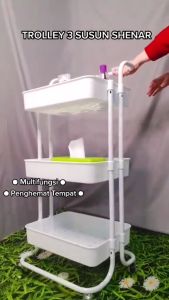 SHENAR RAK TROLI 3 SUSUN SALON DAPUR KAMAR TIDUR MANDI / TROLI SUSUN SERBAGUNA ROLLING STORAGE CART