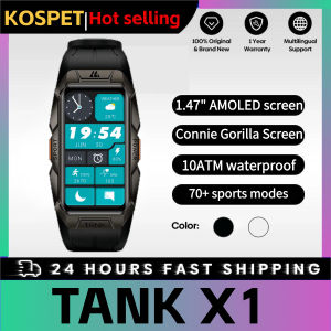 KOSPET TANK X1 Smart Watch Men Women Smartband 10ATM Waterproof Watches 1.47" AMOLED Bracelet AOD 3D Fitness Tracker Smartwatch