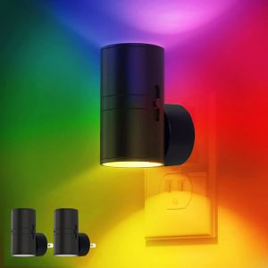 1/2/4 LED Night Light Plug Type Dusk To Dawn Sensor with Adjustable Brightness for Corridor Bedroom Staircase Night Lights
