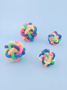 Bóng Cầu Vồng Đồ Chơi Cho Chó Mèo Vui Chơi - Bóng Chuông Cầu Vồng