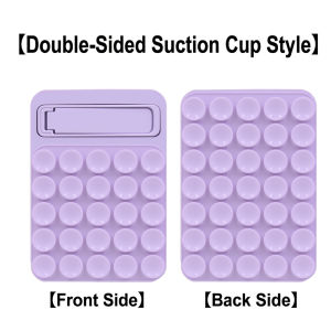 Multifunctional Suction Cup Phone Kickstand Portable Foldable Bracket Candy Color Soft Silicone Phone Stand Wall Mounted Holder