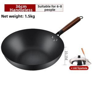 Healthy Coating-Free Nonstick Iron Frying Pan