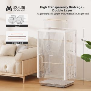 YUEXIAOMENG | Luxury Large Parrot Cage for Budgies Cockatiels Sun Conures and Other Parrots