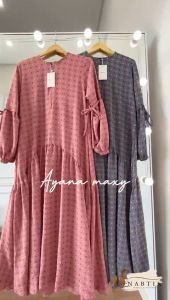 Ayana #2 by Nabtik Gamis Maxi Dress Bahan Airflow Twotone LD 110 PB 140