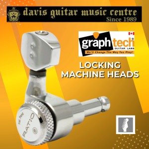 Graphtech PRL-8721-C0 Chrome Machine Head 6 in 1 Locking for Electric Guitar