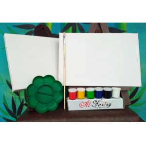Set Kanvas Lukis Putih & Cat Akrilik 6 Warna: Peralatan Lukis Lengkap untuk Pemula