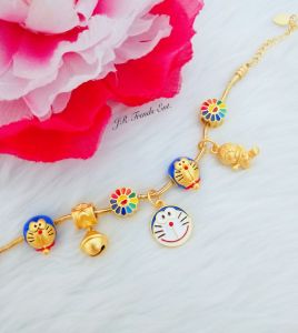 JR Trends Gold Color Plated DoRaeMon Dangle Charms Bracelet DIY Beads Masdora Charm Bangle Charms Beads 916 Charms Ready Stock In Malaysia