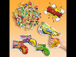 730Baby Self-inflate Party Confetti Gun Popper Handheld Fireworks Cannons Poppers Perfect For Birthday Celebrations Wedding Graduation Party