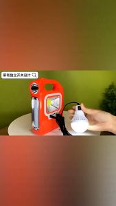 Portable Solar Light Flashlight COB Lamp LED Work Light Handheld Lantern Flashlight Outdoor Tent Camping Light With Bulb