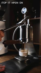 ITOP Professional Hand Press Coffee Machine Household Espresso Concentrated 16Bar Quick heating Coffee Machine Can Take PID Temperature Controller Manual Espresso Maker