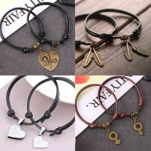 Gelang Couple Pasangan Pacar Love Hati Simple Gelang Kapel Viral Kekinian Hits Impor Murah GL 47