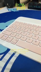 Keyboard Mouse Wireless Komputer Laptop Set Mini Nirkabel Macaron Lightweight Silent Click