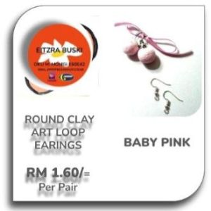 Round CLAY ART LOOP EARINGS