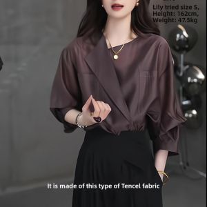 Elegant French Style Womens Long Sleeve Shirt