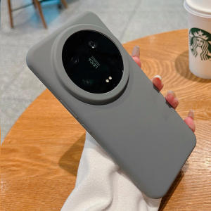 Soft Liquid Silicone Phone Case for Xiaomi 14 Ultra Anti Dirt Resistant Yellow Proof Full Cover Drop Protection Simple Pure Color