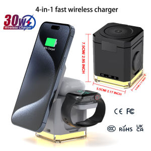 15W Qi2 3 in 1 Portable Foldable Magnetic Wireless Charger Stand for iPhone 16 15 14 Samsung Fast Charging Holder Station