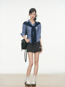WESTAYONE | Fitted Plaid Stylish Womens Shirt