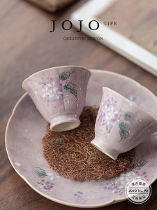 Creative Hand-Painted Honeysuckle Tea Cup Ceramic Chinese Style Tea Set Single Cup from Mainland China Non-Handmade Kitchen Diningware