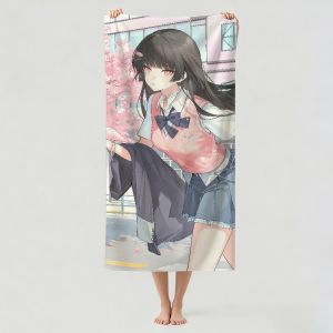 Hasbro | Game Wuthering Waves Chisa Towel Drying Bath Towel Applicable To Light Swimming Camping Yoga Beach Out