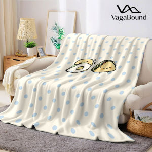 BILIBILI | Toast Polka Dot Flannel Blanket Warm Soft Halloween Christmas Decorative Couch Warm Cozy All-Season Gift
