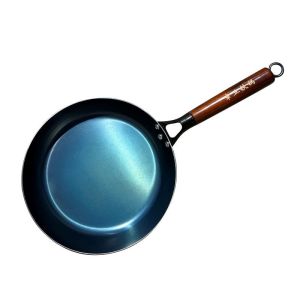 กระทะเหล็กแท้ ฝังมือ กระทะทรงแบน ไม่ต้องเคลือบ ใช้ได้กับทุกแหล่งพลังงาน กระทะสำหรับทำไข่ดาว กระทะสำหรับทำอาหารในครัว