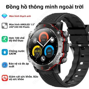Đồng Hồ Thông Minh Với Pin 300mAh Chức Năng Gọi Bluetooth Theo Dõi Giấc Ngủ & Thể Dục Hơn 100 Chế Độ Thể Thao Máy Đếm Bước Chân Nhắc Nhở Tin Nhắn - Đồng Hồ Thông Minh Thể Thao