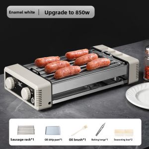 MENGCHUANG | Home Mini Automatic Sausage Grill 3-in-1 Electric Grilling Pan