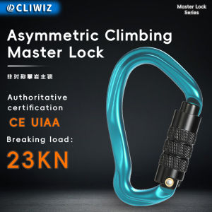 CLIWIZ Brand 23KN Outdoor Professional Carabiner 7075 Aviation Aluminum Safety Automatic Lock With Certificates CE/UIAA