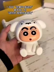 Bandai | Cute Mini Silicone Table Decor Cartoon Figurine Warm Glow Desktop Ornament Sweet Surprise Present for Girls Room Decoration