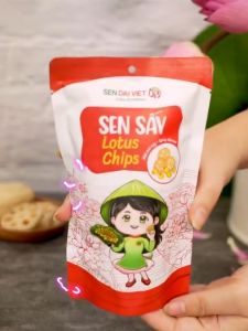 Sen Sấy Vị Phô Mai Cay- Sen Sấy Giòn Tan  ĐV- Sen Đại Việt- Gói 30gr