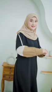 ABAYA HELENA AMEYRA BY VASYA S M L XL CANTIK SIMPLE MODIS OOTD LEBARAN REMAJA DEWASA