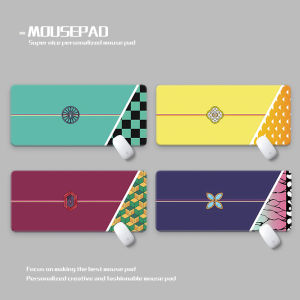 Ultra Large Thickened Waterproof Mousepad Demon Slayer Icon Deskmat Computer Gaming Mouse Mat Ergonomic Design Non-Slip Base