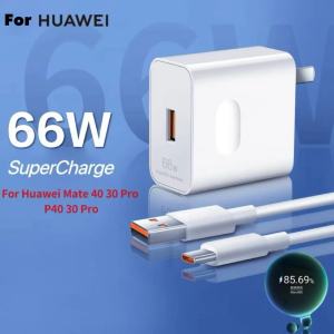 Cốt phiếu tốt cho Bộ sạc nhanh Huawei 66W SuperCharge + Dây sạc loại C 6A cho Huawei Enjoy 70x 60 Nova Y63 Y72s 12z 13i 14 Pro Honor X99A 200 300 400 GT Pro Y300i Magic7 Sạc nhanh