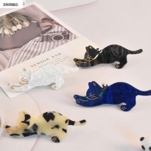 เครื่องประดับผมทรงแมว Acetate ที่มีเทรนด์สังคมออนไลน์สำหรับฤดูเดินทาง เครื่องประดับผมแบบหนีบข้าง ปากเป็ด เครื่องประดับผมแบบอ่อนโยนสำหรับผู้หญิง