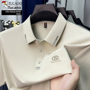TUCANO | Áo Polo Nam Cổng Sơ Mi Bằng Vải Lụa Mát Ống Ngắn