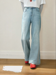 BY IHAPPY | Quần Jeans Xòe Dáng Rộng Cao Waisted Phai Nước