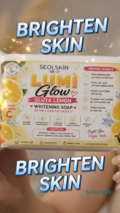 LUMI Glow Gluta Lemon Soap by SEOLSKIN Glutathione Lemon ExtractCoconut OilGlycerinVitamin CAloe Vera.