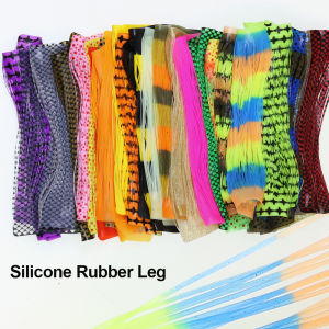 2/10pcs Luminous&UV Silicone Skirt Layers Rubber Leg Fishing Lure Making Material for Spinner Bait Jigs Buzzbait Streamer Nymphs