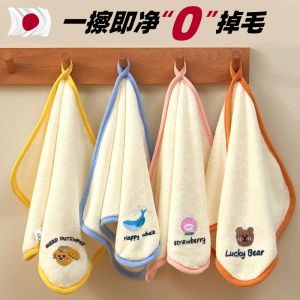 Khăn Mặt Trẻ Em Siêu Mềm Không Rụng Lông Thấm Hút Nhanh Khô Khăn Lau Nước Bọt Cho Bé Khăn Mặt Trẻ Em Bằng Vải Nhung San Hô