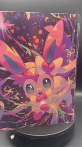 Bandai | DIY Anime PTCG Mew Eevee Collectible Card Album Can Hold 240 Pcs Card Matte Touch Shell A Gift for Trading Card Collectors