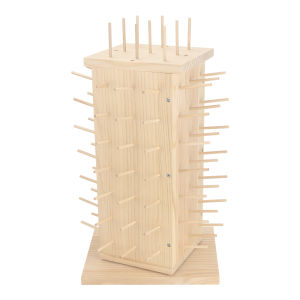 Wooden Sewing Thread Storage Rack Set with 93 Spools Thread Bobbin Display Stand DIY Quilting Embroidery Organizer