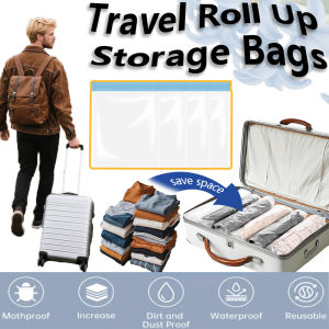 16 Pack Multiple Sizes Vacuum Storage Bags Hand Roll Durable Space Saver Bags For Clothes Clothing Travel Moving Must Have