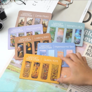 【📣SG Seller】Magnetic Bookmark Set Art Masterpieces Monet Klimt Cezanne Cute Aesthetic Page Marker Tabs for Books