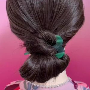 Kẹp Tóc U Ba Răng Acetate Phong Cách Trung Hoa Mới 2025 Kẹp Tóc Cao Cấp Cho Tóc Tròn Thấp Phụ Kiện Tóc