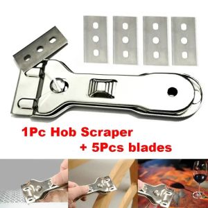 1PC Scraper Cleaner With 5pcs Spare Blades Or 10 Blades Durable Glass Ceramic Hob Remover Oven Cooker Cleaning Tool with Blade