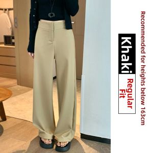 YIFANSHI | Khaki High Waist Slim Womens Trousers