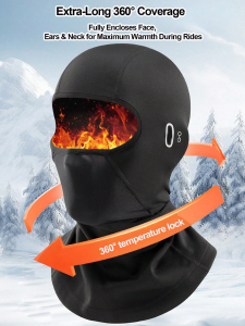 1Pc Winter Thermal Balaclava Fleece Neck Warmer Windproof Face Mask Men & Women Skiing Motorcycle Cycling Full Coverage