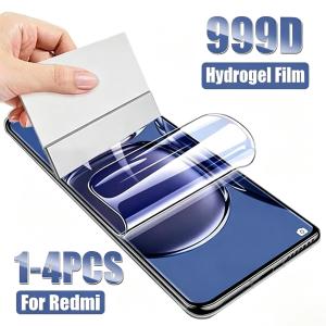1-4PCS HD Hydrogel Film For Xiaomi Redmi Note 13 14 10 12 Pro 11S 15 Pro Plus Soft Screen Protector For Redmi 15C 13C 14C 10T 9