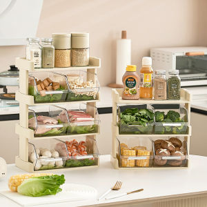Kitchen Multi-layer Storage Rack Drawer Style Seasoning Plate Home Use Hot Pot Special Seasoning Dish Plastic Material